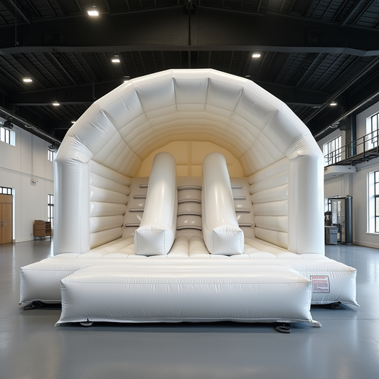 White Arch Dual Slide Inflatable Combo