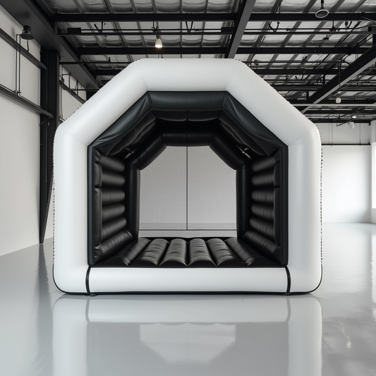 Futuristic Black & White Bounce House