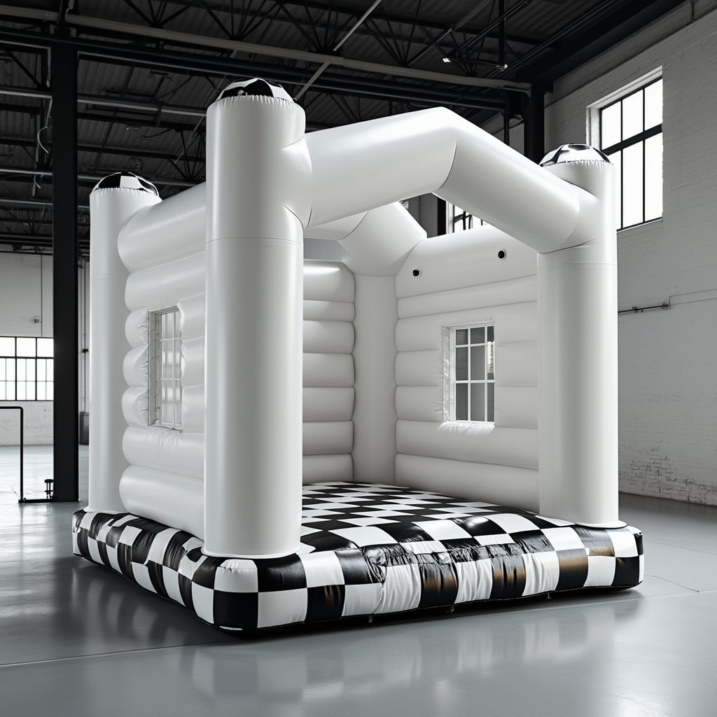 Black & White Checkered Floor Bounce House