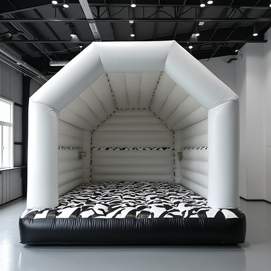 Black & White Stripped Floor Bounce House