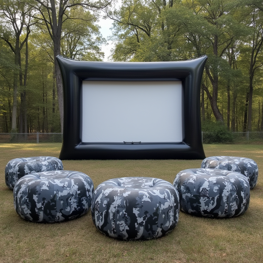 Camouflage Inflatable Outdoor Cinema Set