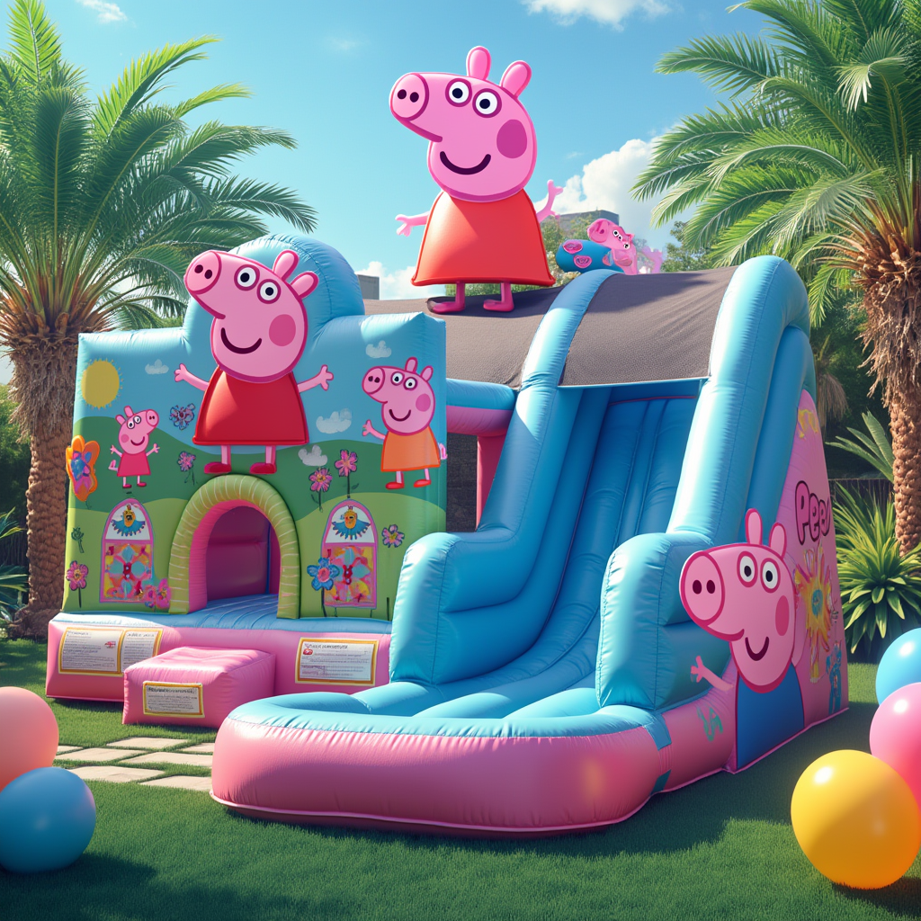 Peppa Pig Inflatable Bounce and Slide Combo