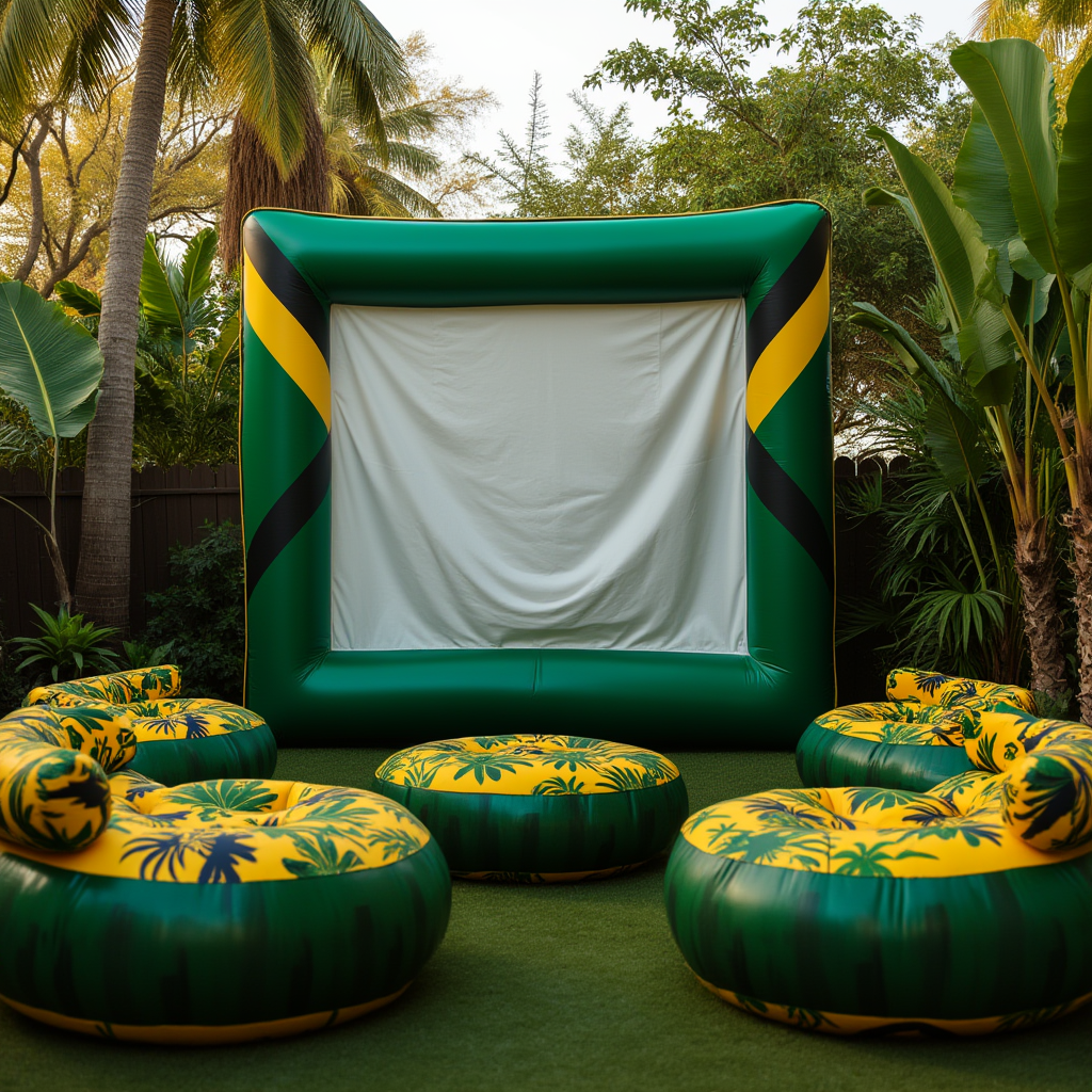 Jamaican-Themed Inflatable Cinema