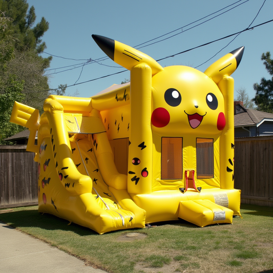 Pikachu Bounce House with Slide