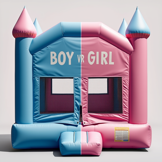 Boy or Girl Gender Reveal Bouncy Castle