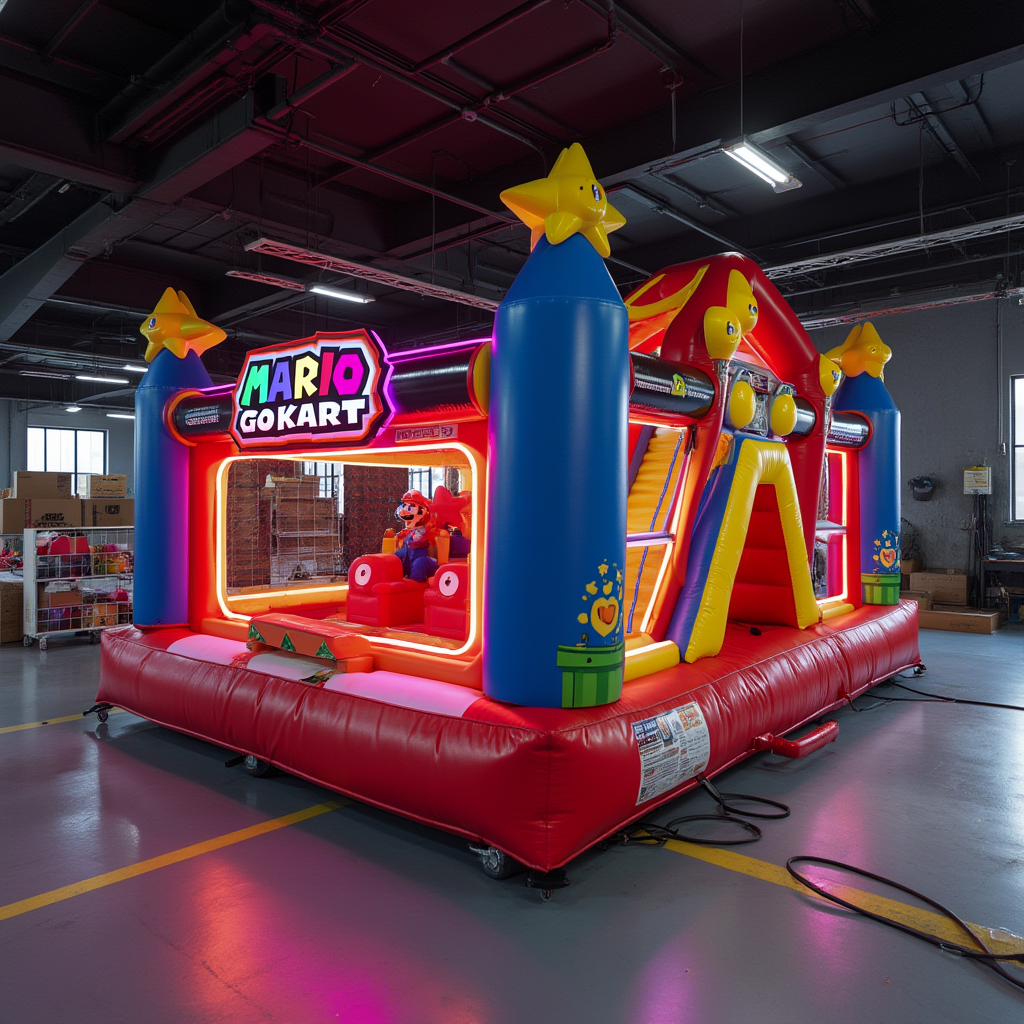 Mario Go-Kart Inflatable Bounce House