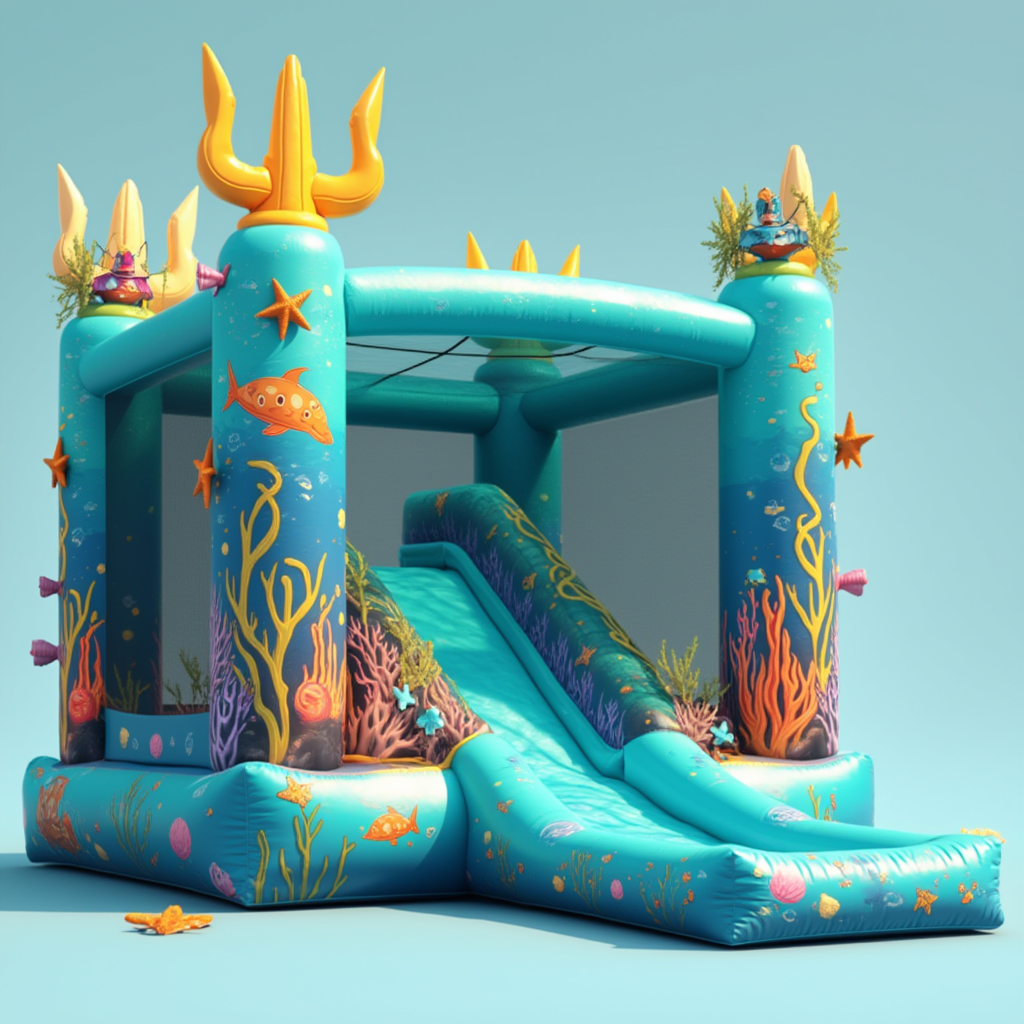 Undersea Adventure Bounce Castle with Slide