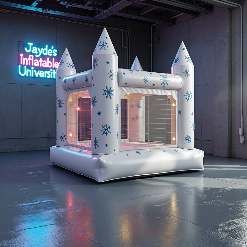 White Snow Flake Bouncy Castle