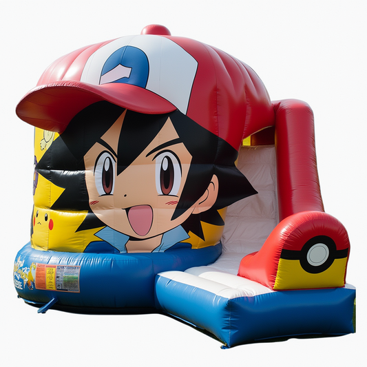 Ash Ketchum Pokémon Bounce House with Slide