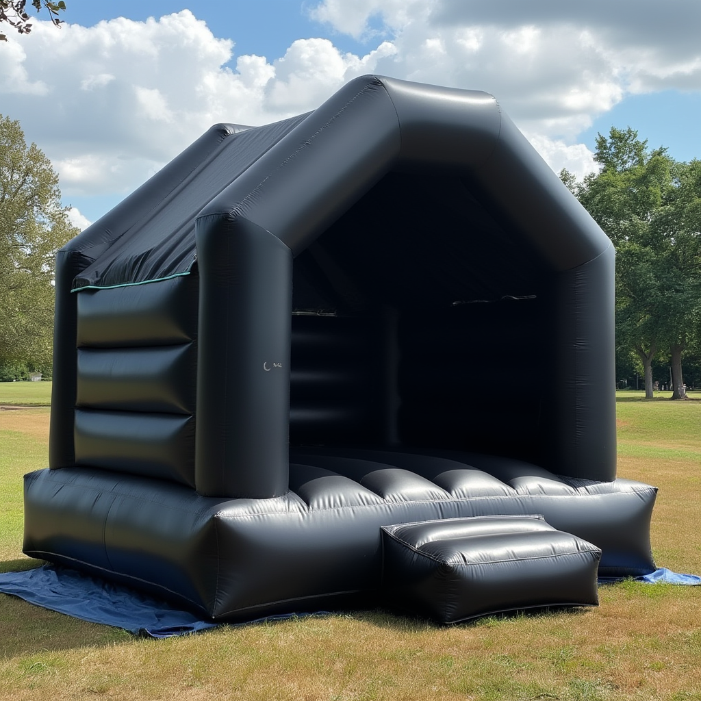 Premium Black Inflatable Bounce House - 10ft