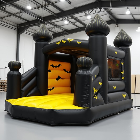 Spooky Black & Yellow Bounce House