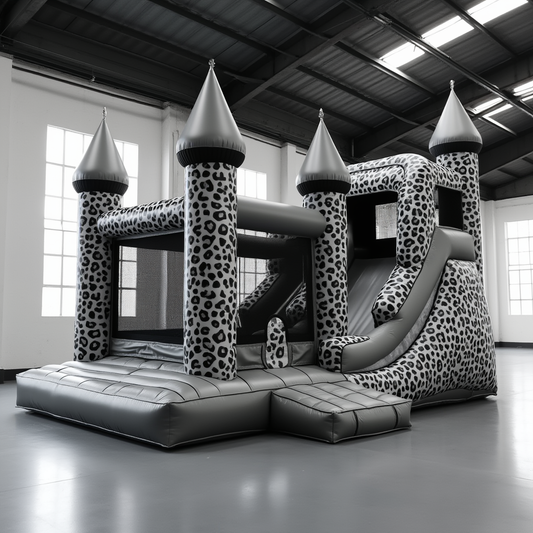 Large Grey & Black Cheetah Print Obstacle Course